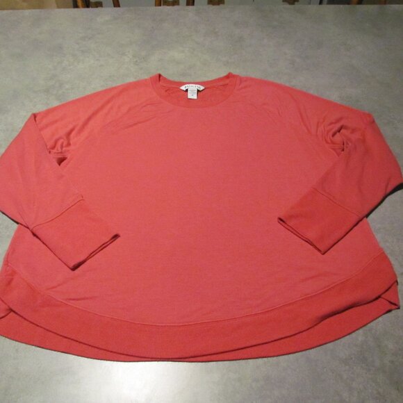 Athleta sweatshirt Womens 1X Pink stretch soft Crew Neck - Picture 6 of 6